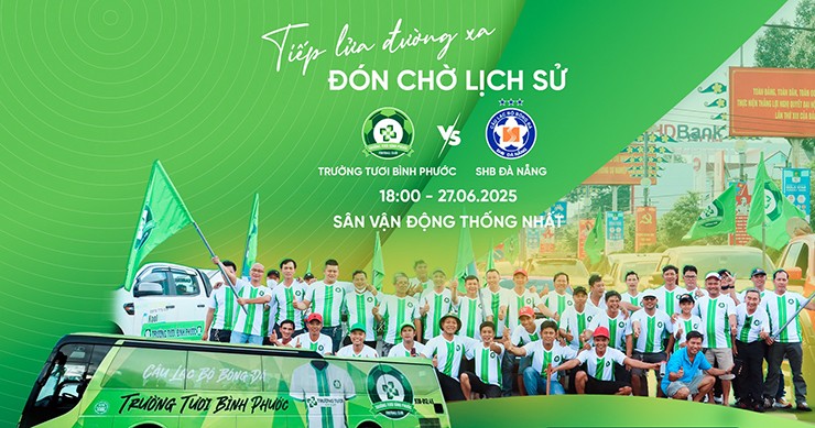 Người hâm mộ Bình Phước muốn phủ xanh sân Thống Nhất để "tiếp lửa" đội nhà.