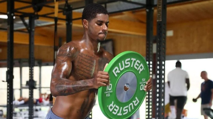 Rashford tích cực tập gym trong những ngày qua