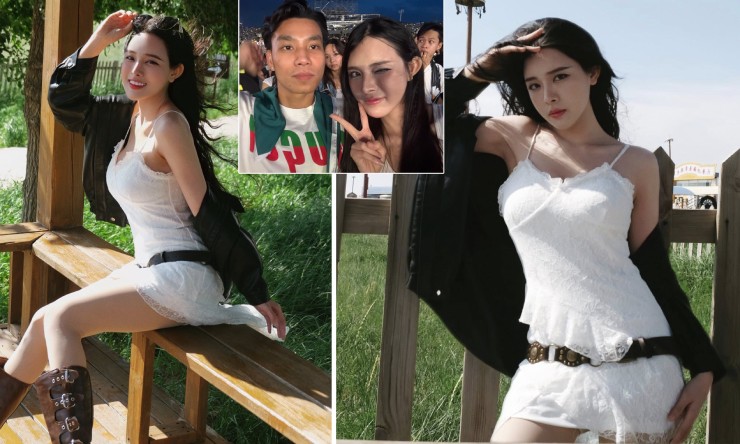 Trần Bích Hạnh, bạn gái Văn Thanh dành thời gian du hí ở Trung Quốc 