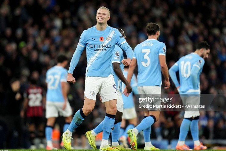 Haaland giúp Man City vươn lên vị trí thứ hai trên bảng xếp hạng&nbsp;