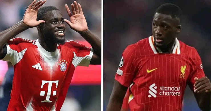 Upamecano (bên trái) và Konate lọt vào tầm ngắm của Real Madrid