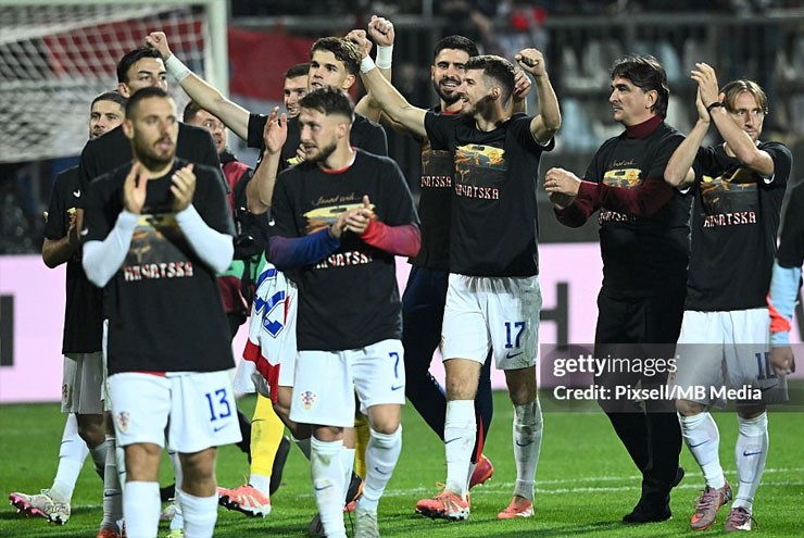 Croatia ăn mừng sau khi đoạt vé đến World Cup 2026