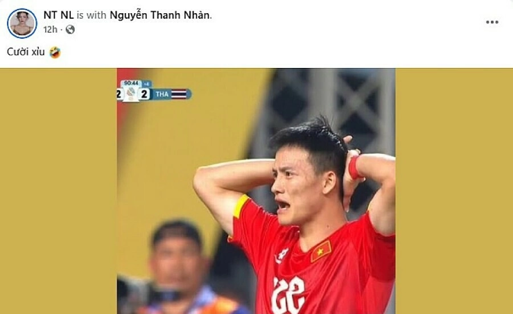 Vợ xinh đăng bài trêu đùa Thanh Nhàn khi chồng giành HCV bóng đá SEA Games 33