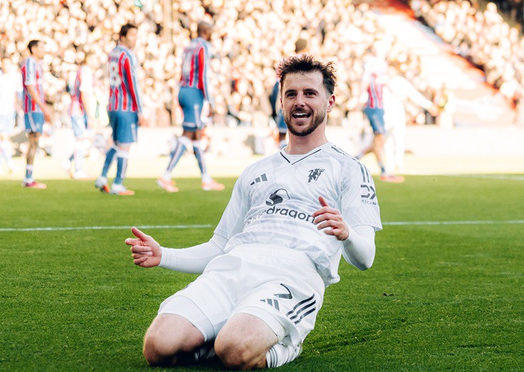 Mount ghi bàn thắng ấn định chiến thắng cho MU&nbsp;trước Crystal&nbsp;Palace và ngày càng trở thành nhân tố quan trọng dưới thời HLV Amorim