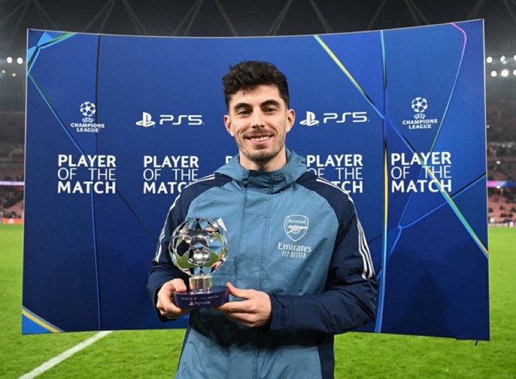 Havertz được trao giải "Cầu thủ xuất sắc nhất trận"