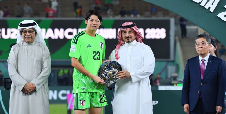 Li Hao bị Araki chiếm lấy danh hiệu thủ môn xuất sắc nhất U23 châu Á 2026