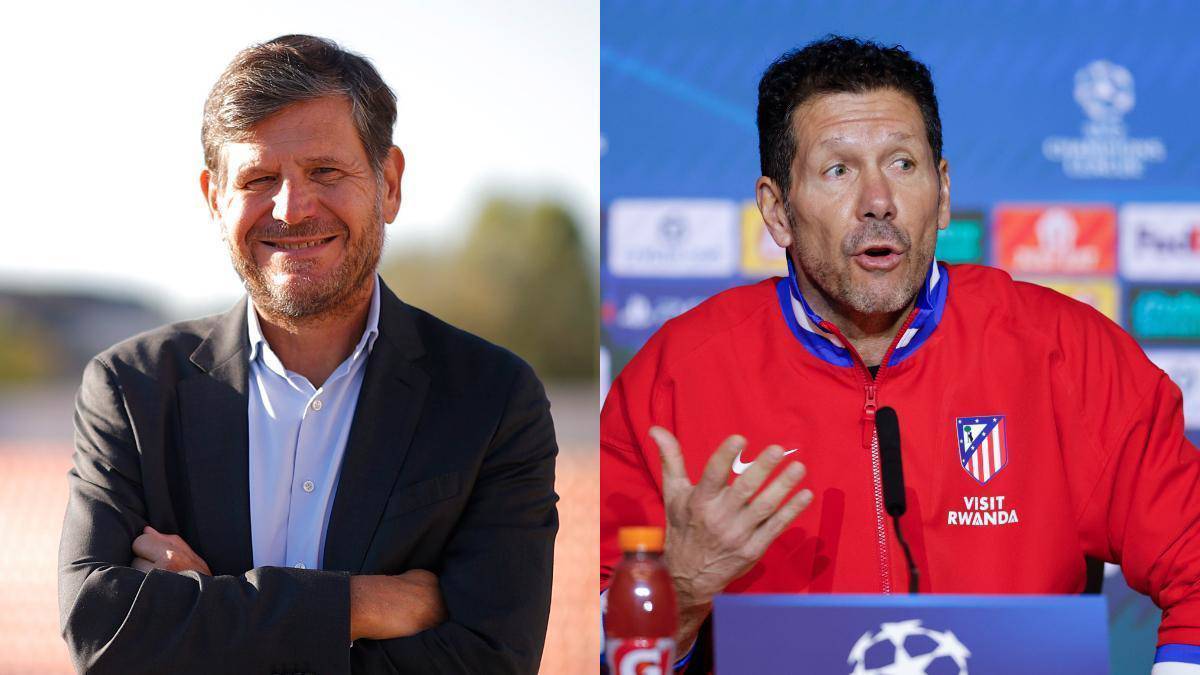Giám đốc thể thao Mateu Alemany (trái) và Simeone có sự bất đồng trong kỳ chuyển nhượng vừa qua