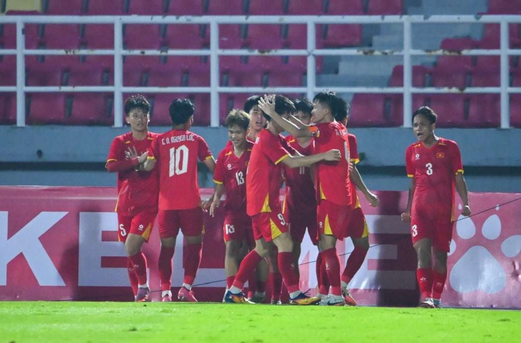 U17 Việt Nam đang cho thấy tiềm năng phát triển rất lớn. Ảnh: VFF