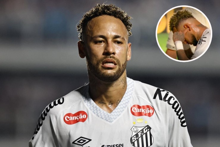 Neymar bịt tai đi vào đường hầm sau khi Santos thua ngược