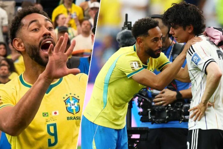 Cunha gây tranh cãi với những hành động sau trận Brazil - Nhật Bản
