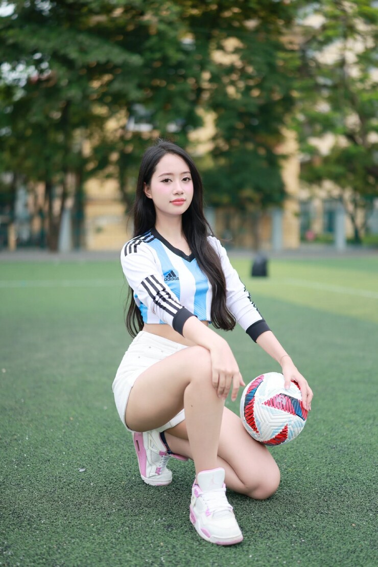 Nguyễn Mai Phương dành tình cảm đặc biệt cho Argentina, nhà đương kim vô địch thế giới. Ảnh NVCC
