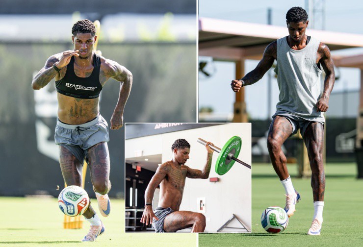 Rashford đã có mặt tại Mỹ, tập nhờ ở đại bản doanh của Inter Miami trong khi chờ hội quân cùng ĐT Anh