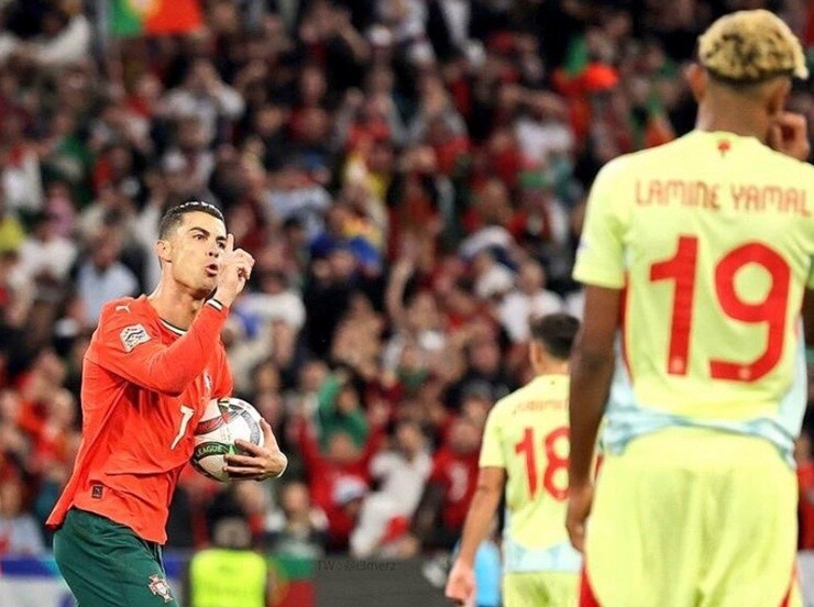 Ronaldo gieo sầu cho Yamal ở chung kết Nations League 2025