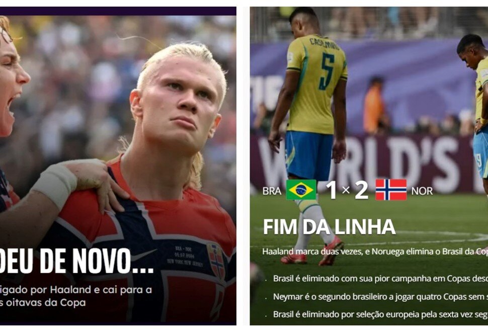 Báo chí Brazil phản ứng cực kỳ tiêu cực với thất bại của đội bóng