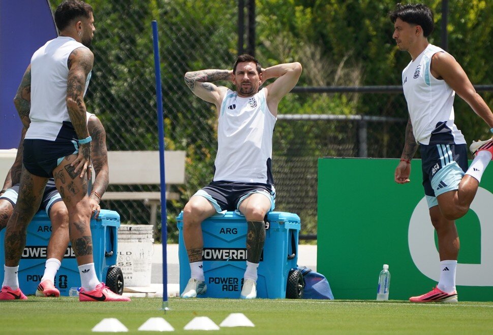 Messi tập luyện nghiêm túc