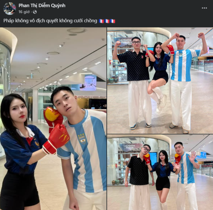 Cô đặt niềm tin vào tuyển Pháp