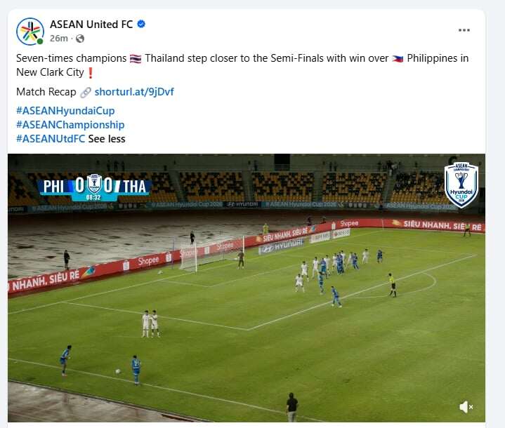 Trang mạng xã hội của ban tổ chức AFF Cup 2026 lại có ý kiến khác