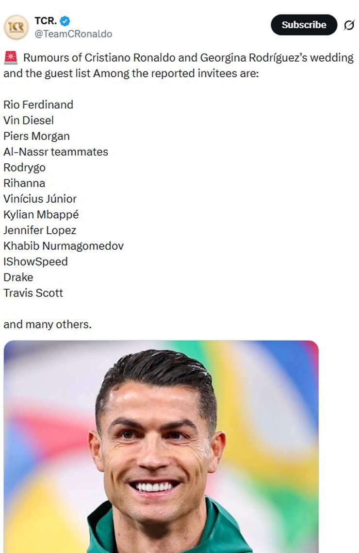 Danh sách khách mời toàn sao, nhưng không có Messi