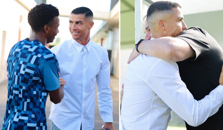 CR7 chào hỏi đồng đội cùng tân HLV trưởng Al Nassr, Ange Postecoglou