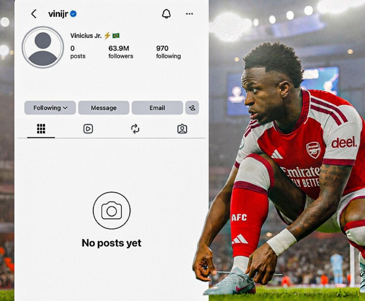 Vinicius xóa mọi thông tin về Real Madrid trên Instagram cá nhân
