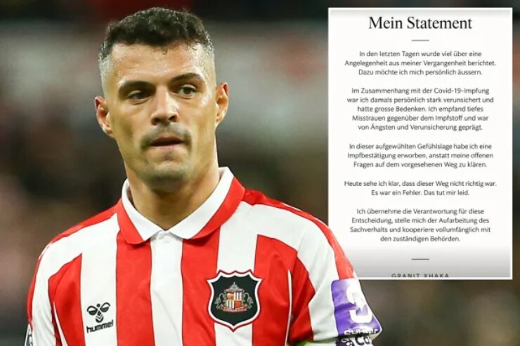 Xhaka có thể đối diện án tù vì sử dụng giấy chứng nhận tiêm vaccine Covid-19 không hợp lệ vào năm 2022