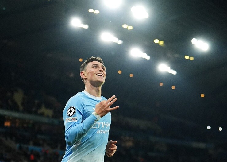 Foden ăn mừng cú&nbsp;hat-trick cho&nbsp;Man City